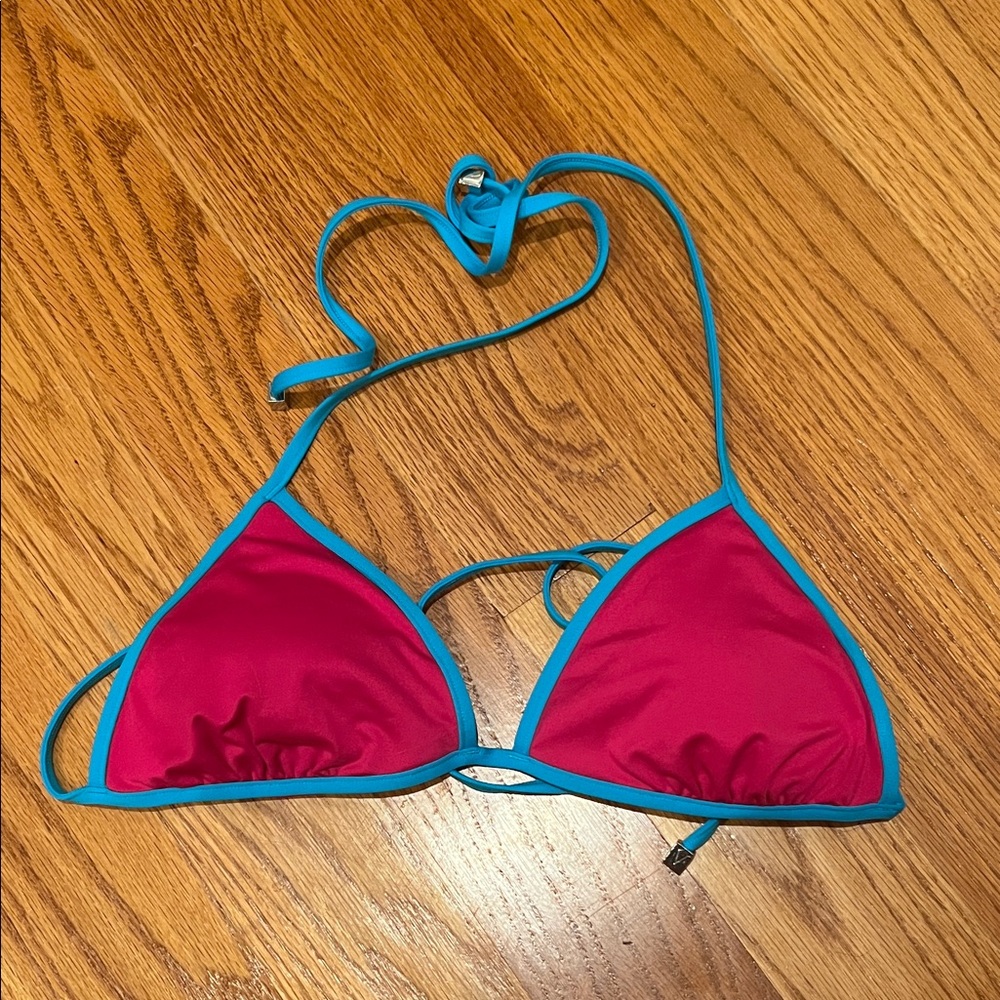 Victoria's Secret Fuchsia and Teal Bikini Top